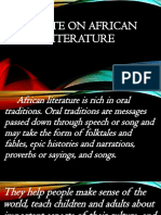 A Note On African Literature