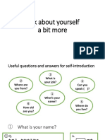 14-Talk About Yourself 1-08-Jan-2020Material - II - 08-Jan-2020 - Talk - About - Yourself