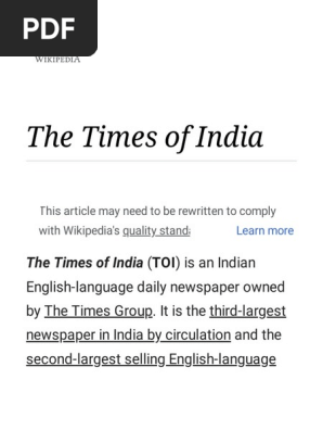 The Times of India - Wikipedia