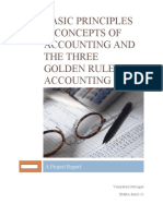 Accounting Principles, Concepts & Three Golden Rules