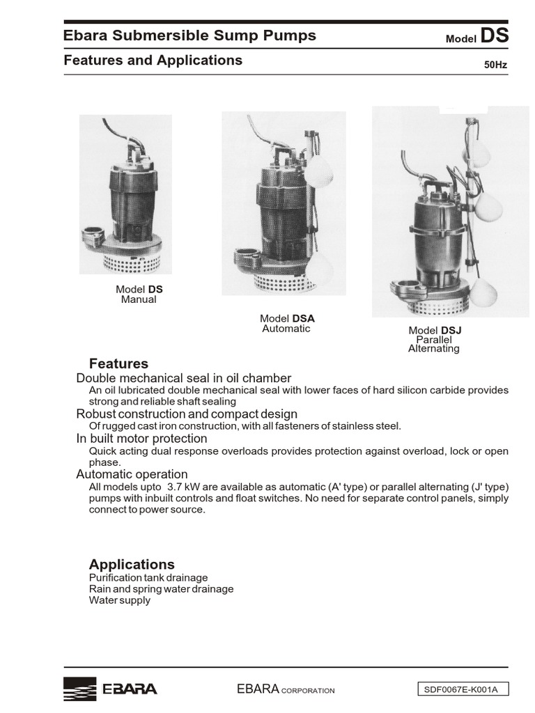 Ebara Ds | Download Free PDF | Manufactured Goods | Mechanical Engineering