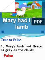 Day 2 Planery- Mary had a little Lamb