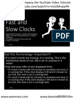 Fast and Slow Clocks YouTube Lecture Handouts PDF