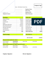 Salary Slip Format Hospital