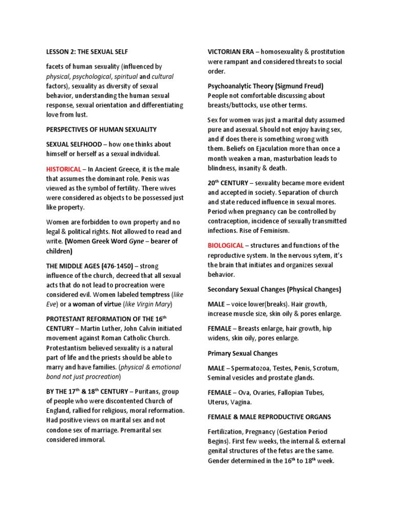 Understanding Human Sexuality Through History and Perspectives | PDF ...