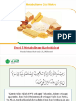 Teori 5 - Metabolisme Karbohidrat