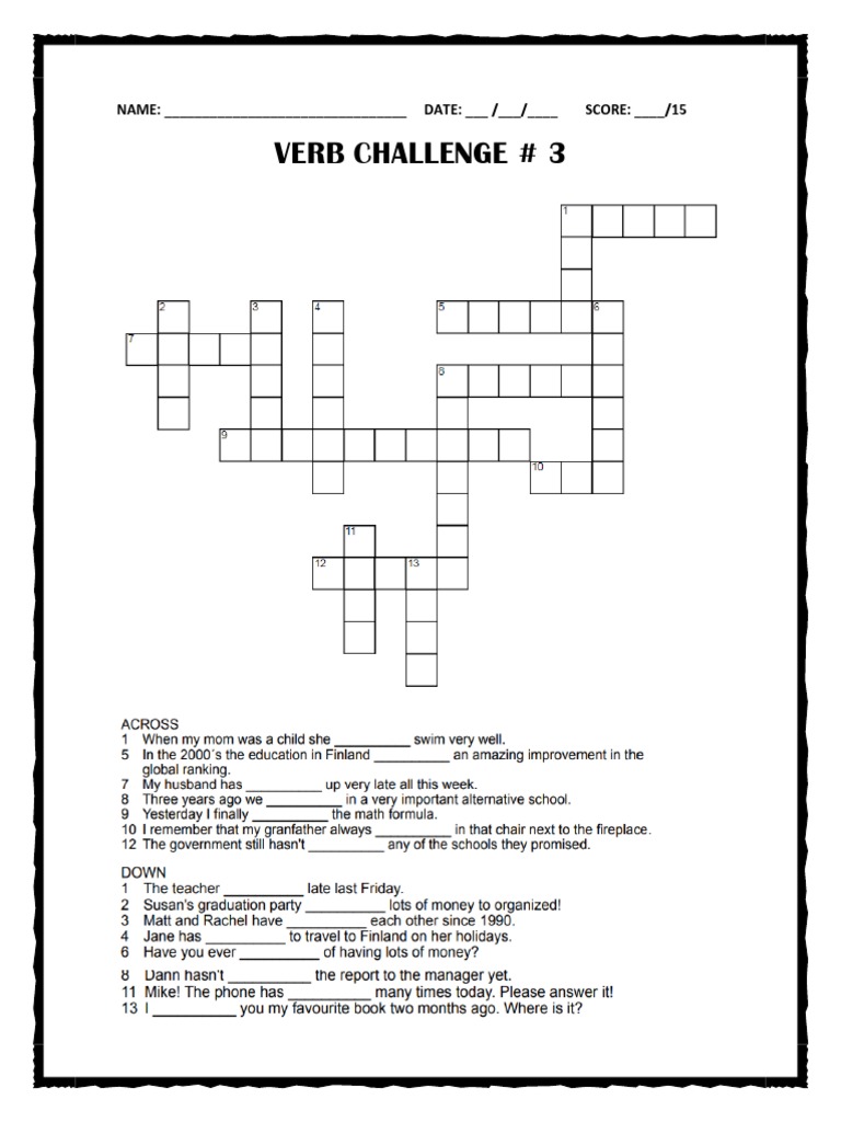 Verb Challange # 3 | PDF | Career & Growth | Business