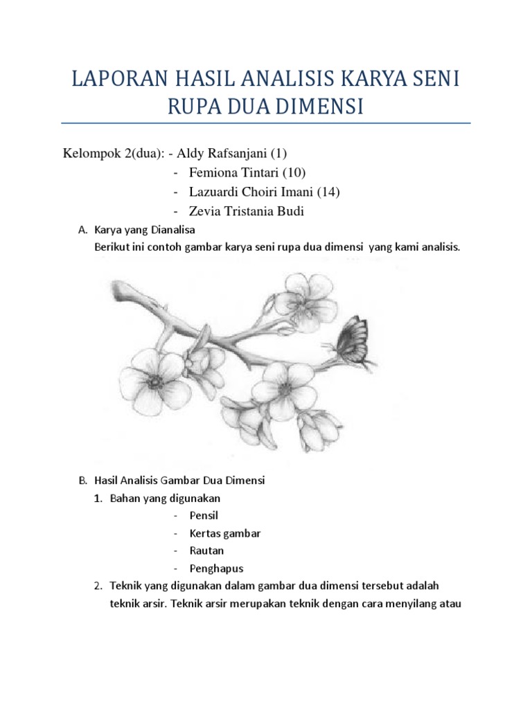 Laporan Hasil Analisis Karya Seni Rupa Dua Dimensi