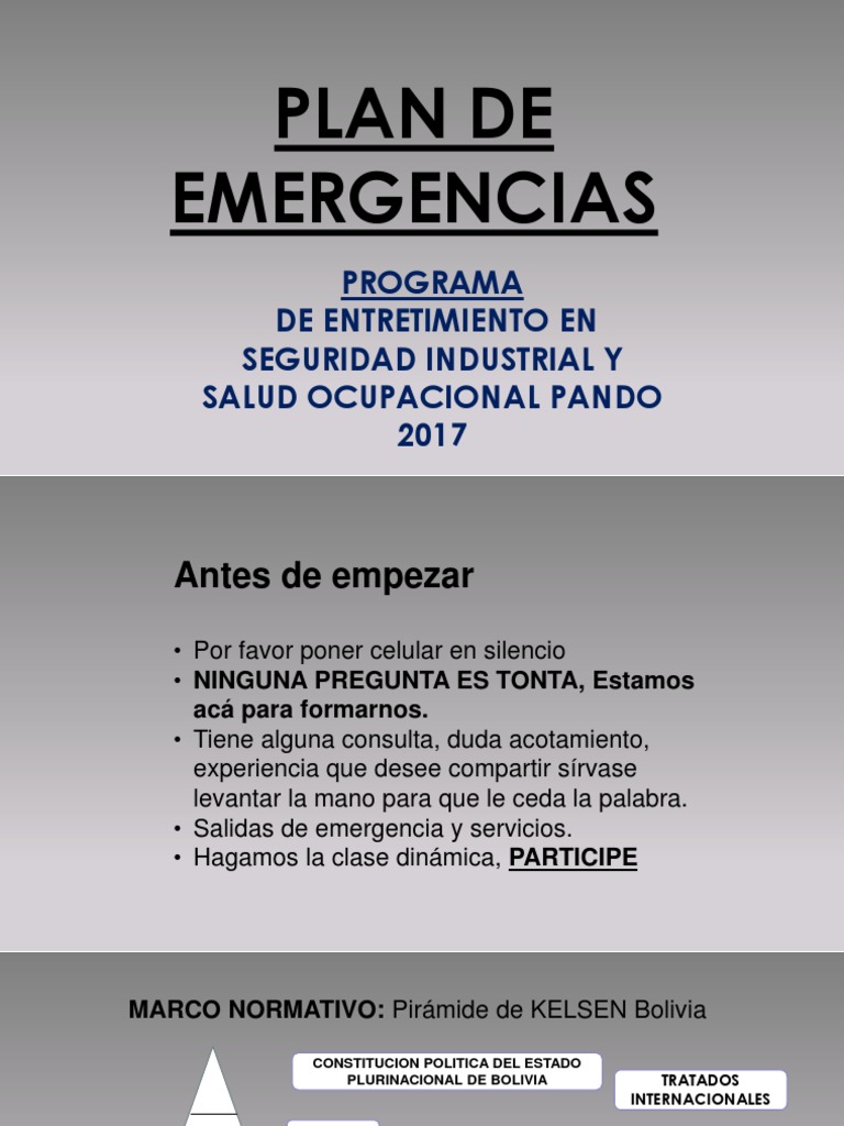 Plan de Emergencias...... | PDF | Protección contra incendios | Regulación