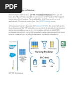 SAP BPC Embedded Architecture