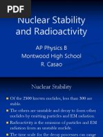 Nuclear Stability and Radioactivity