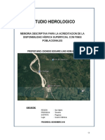 Estudio Hidrologico - Acreditacion Hidrica