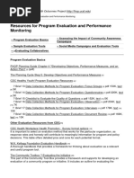 Family Health Outcomes Project - Resources For Program Evaluation and Performance Monitoring - 2016-10-31