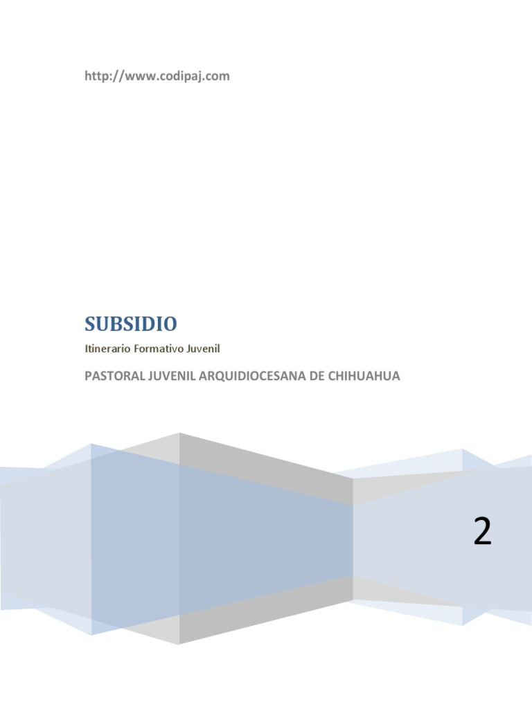 Itinerario Formativo en Pastoral Juvenil | PDF | Fe | Jesús