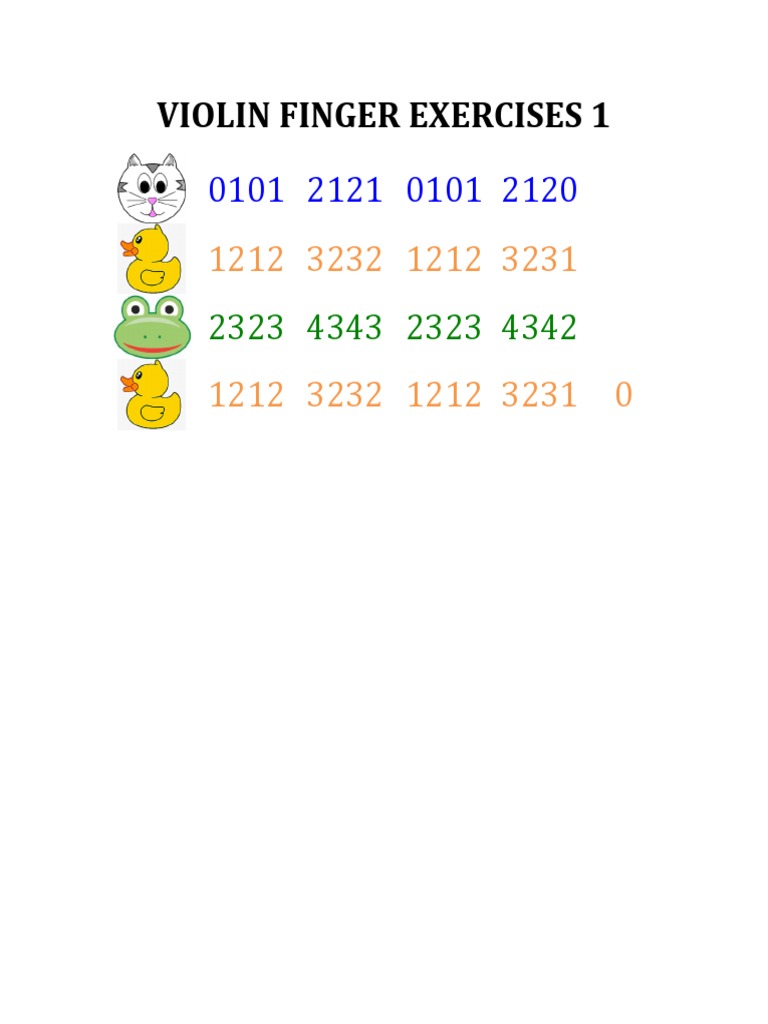 Violin Finger Exercise PDF