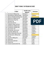 DAFTAR OBAT YANG DI PESAN KE KDE Nov PDF