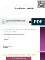 Culpable homicide and Murder - Analysis