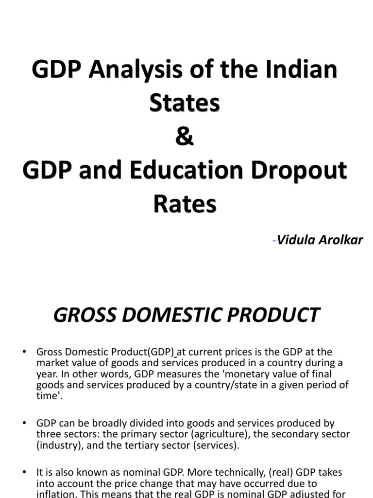 Indian States GDP and Education Insights | PDF | Gross Domestic Product ...
