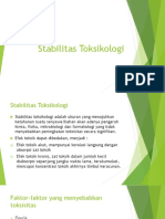 Stabilitas Toksikologi dan Faktor-faktor yang Mempengaruhinya