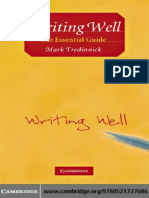 Mark Tredinnick - Writing Well - The Essential Guide-Cambridge University Press (2008) PDF