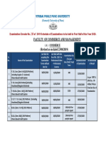 SPPU COM & MGT EXAM SCHEDULE