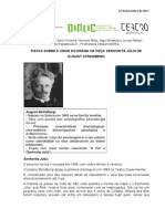 A Crise Do Drama - Análise Breve Sobre Senhorita Julia de Strindberg