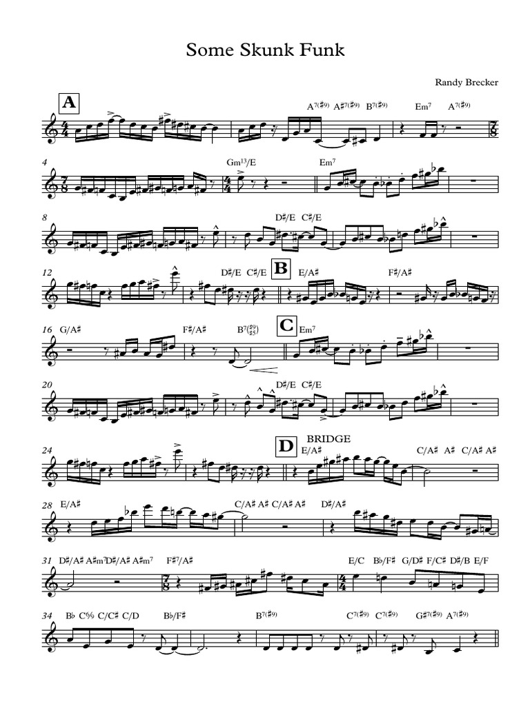 Some Skunk Funk - Eb | PDF