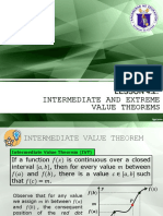 Lesson 4.2 Intermediate and Extreme Value Theorem