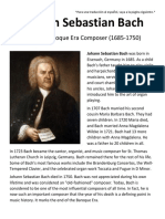 Johann Sebastian Bach Biography