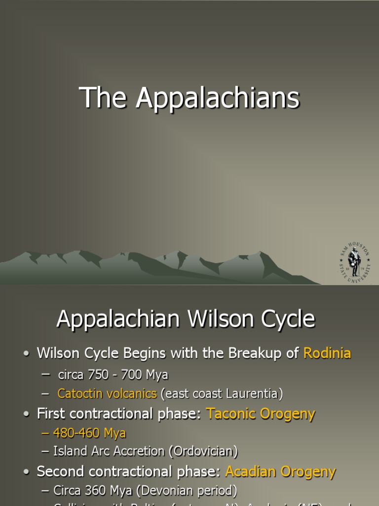 Orogeny of the Appalachian Mountains | PDF | Social Science | Travel