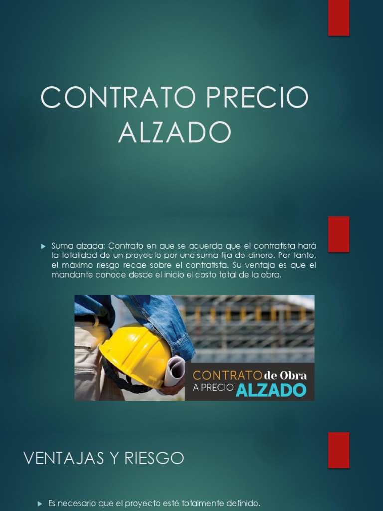 Contrato Precio Alzado Pdf Salario Precios