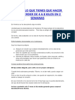 Esto Es Lo Que Tienes Que Hacer para Perder de 4 A 8 Kilos en 2 Semanas