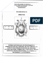 Directiva Eb-Ageb-Dir-02-15 Normas Que Regulan Los Procedimientos Administrativos Del Personal Militar Femenino Del Ejérc 1 PDF