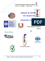 Normas de Control de Calidad en La Industria Farmaceutica