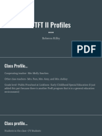 Teacher VTFT II Profiles