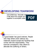 2010 Developing Teamwork