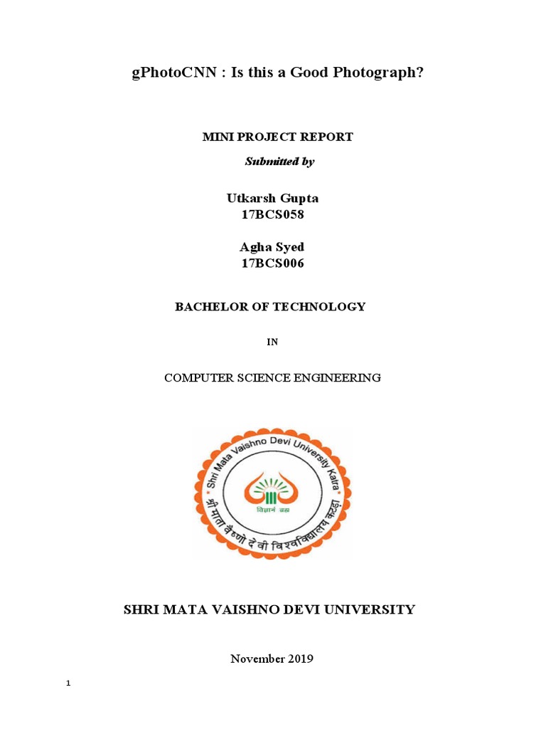 Mini Project Final Report | PDF | Areas Of Computer Science | Computing