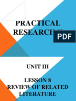 Unit 3 Lesson 8 Review of Related Literature