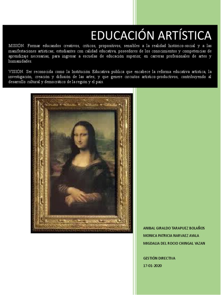 Plan de Area de Artistica 2020 | PDF | Educación en artes visuales | Dibujo