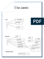 Online store member and admin use cases