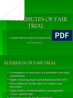 Attributes of Fair Trial