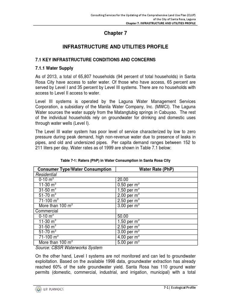 Chapter 7 - Infrastructure PDF | PDF | Drinking Water | Flood