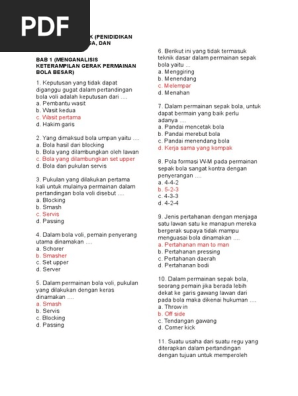 Latihan Soal Pjok Sma Bab 1 Rev