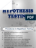 Additional Hypothesis Testing