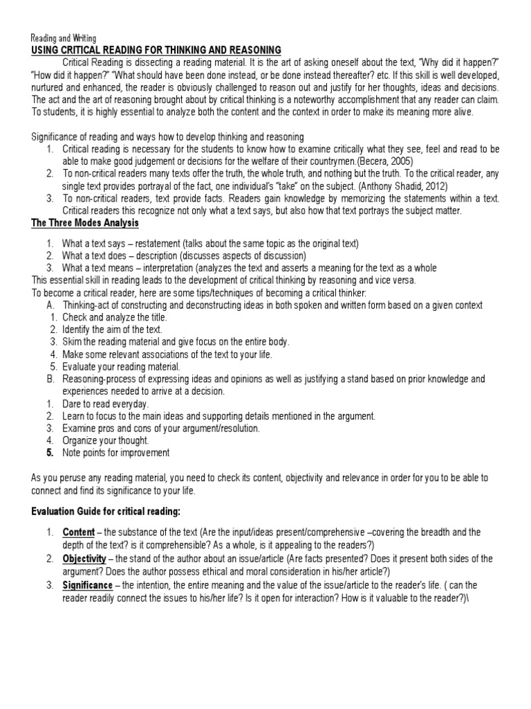 Explicit and implicit claims in a text pdf argument reason