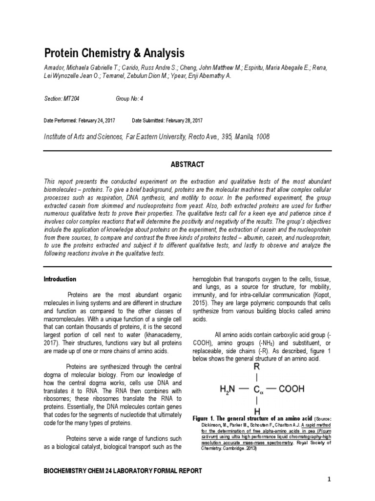 Proteins PDF Sodium Hydroxide Molecular Biology