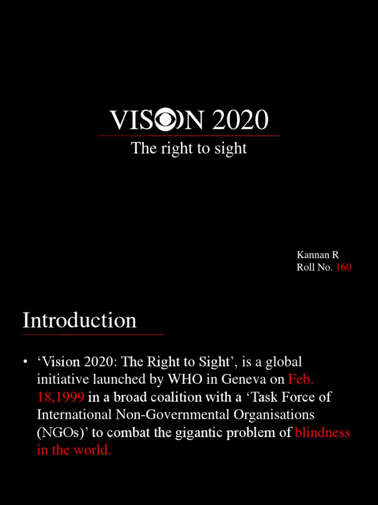 Vision 2020: The Right to Sight Initiative | PDF