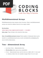 Multidimensional Arrays