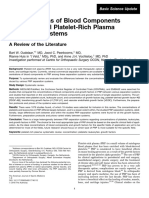 Concentrations of Blood Components in Commercial Platelet-Rich Plasma Separation Systems - A Review of the Literature, Jan 2018