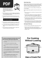 Download Crock Pot  Clow Cooker Fact Sheet by Ed SN4436870 doc pdf